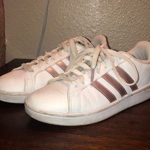 Adidas cloudfoam ortholite float white with pink